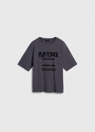 Футболка с флоковым принтом