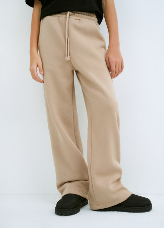 Широкие трикотажные брюки для девочек