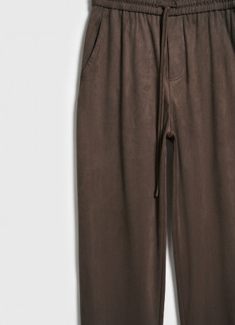 Брюки Baggy из искусственной замши