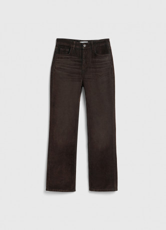 Прямые джинсы с велюровым покрытием