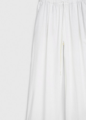 Широкие льняные брюки