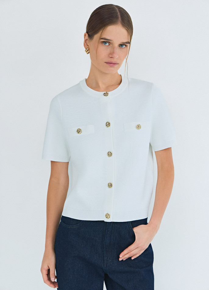 Кардиган с коротким рукавом