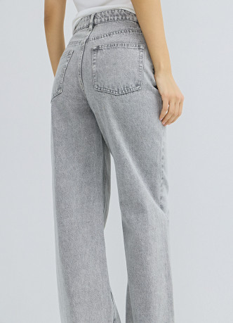 Широкие джинсы с высокой посадкой