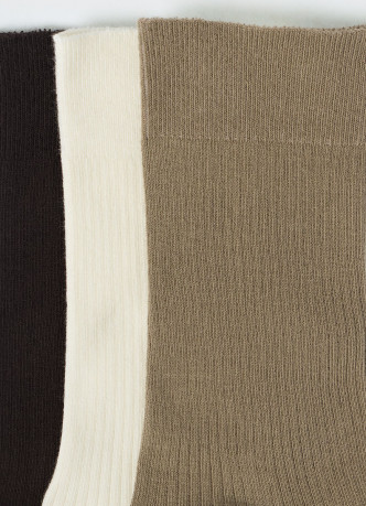 Высокие носки в рубчик, 3 пары