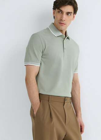 Поло из плотного шелковистого пике