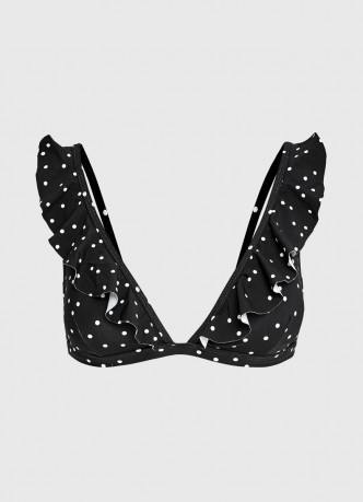 Лиф с треугольными чашками с рюшами