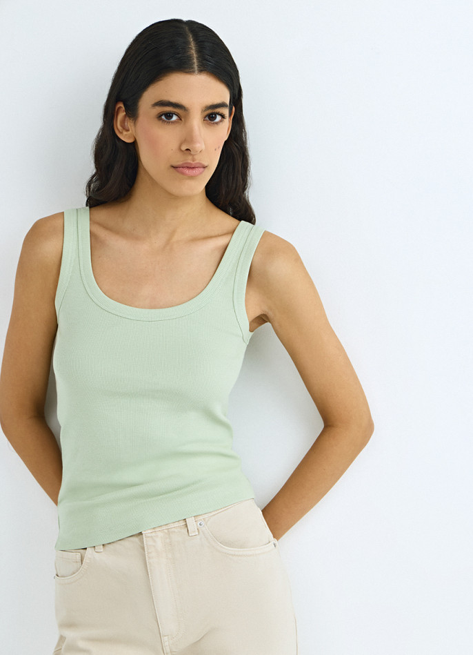 Базовая майка в рубчик