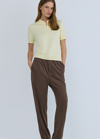 Брюки Baggy из искусственной замши