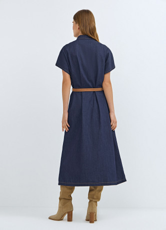 Платье-рубашка из денима