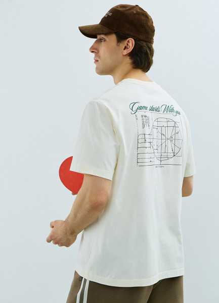 Футболка из хлопка с принтом Белый 1999₽