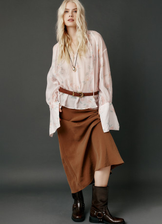 Блузка из тенселя с завязками