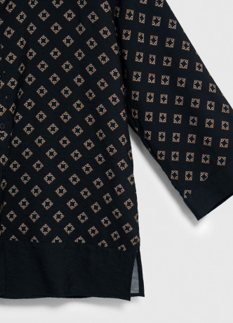 Принтованная блузка с рукавом 7/8