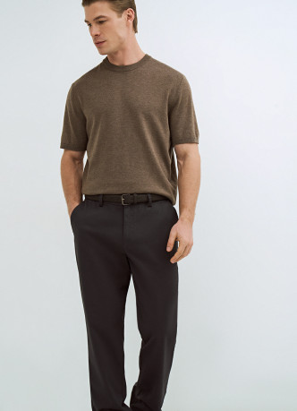 Чиносы из структурной ткани с ремнём