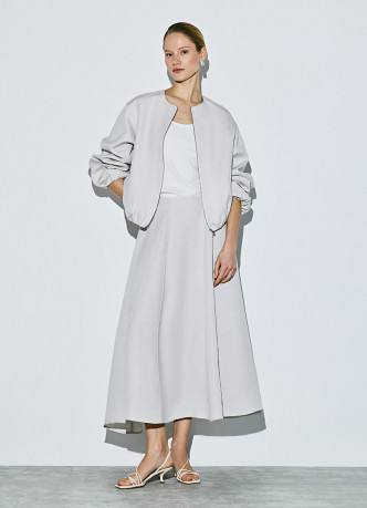 Льняной бомбер на молнии