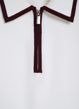 Джемпер с воротником поло на молнии