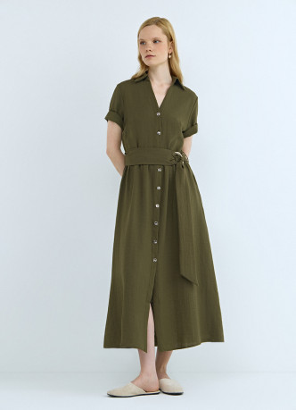 Платье-рубашка со съемным поясом
