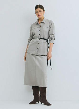 Рубашка из искусственной замши