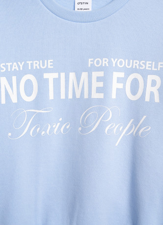 Свитшот с принтом для девочек