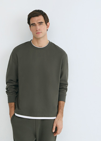 Джемпер с имитацией футболки Зеленый 2599₽