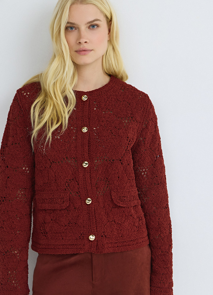 Кардиган кроше