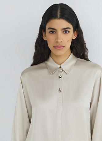 Сатиновая блузка из вискозы