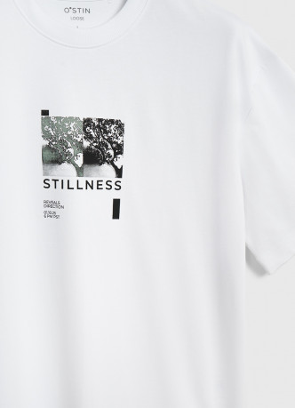 Футболка свободного кроя с принтом