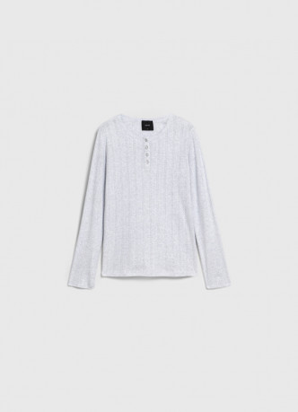 Пижамный лонгслив из ажурного трикотажа