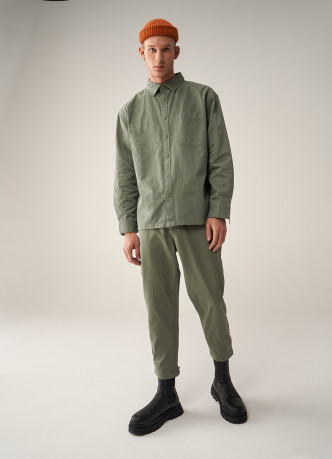 Рубашка Comfort Fit из плотного твила