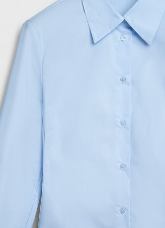 Приталенная рубашка из хлопка