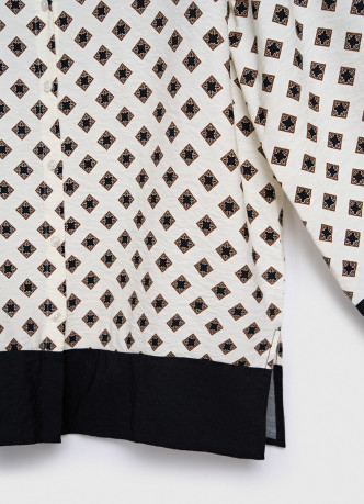 Принтованная блузка с рукавом 7/8