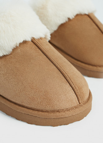 Домашние тапочки с искусственным мехом