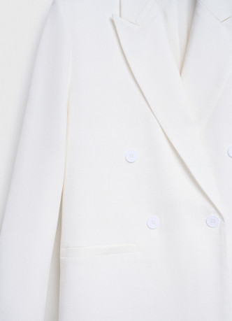 Двубортный льняной жакет