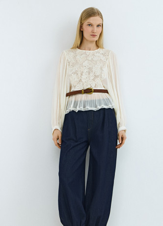 Джинсы алладины на высокой посадке