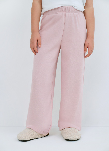 

Широкие трикотажные брюки для девочек, Розовый
