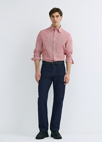 Рубашка изо льна с хлопком