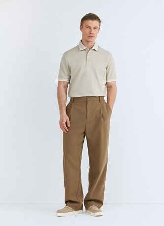 Поло из плотного шелковистого пике