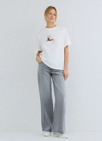 Футболка оверсайз с принтом