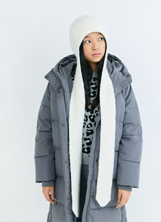 Вязаная шапка-ушанка для девочек