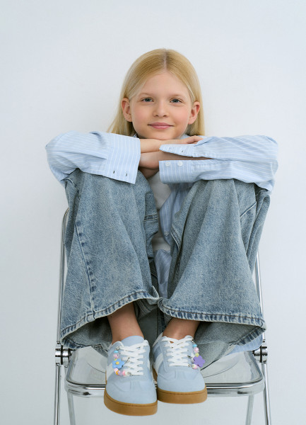 Кеды с обвесами для девочек Голубой 3599₽