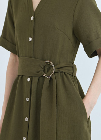 Платье-рубашка со съемным поясом