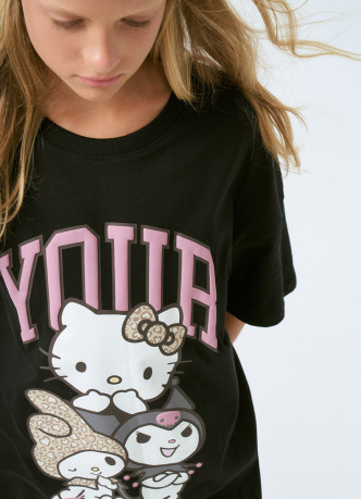 Футболка с принтом Hello Kitty для девочек