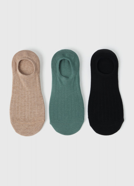 

Подследники в рубчик, 3 пары, Черный