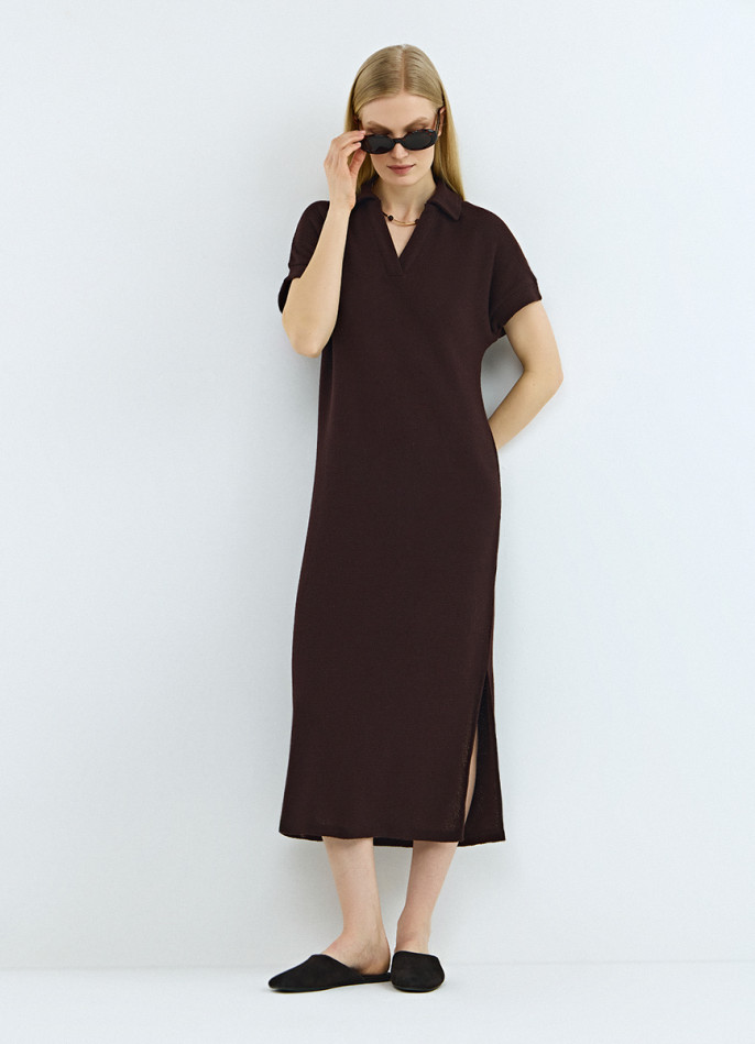 Платье-поло из полотна кроше