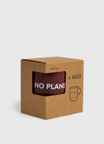 Кружка с надписью в картонной упаковке