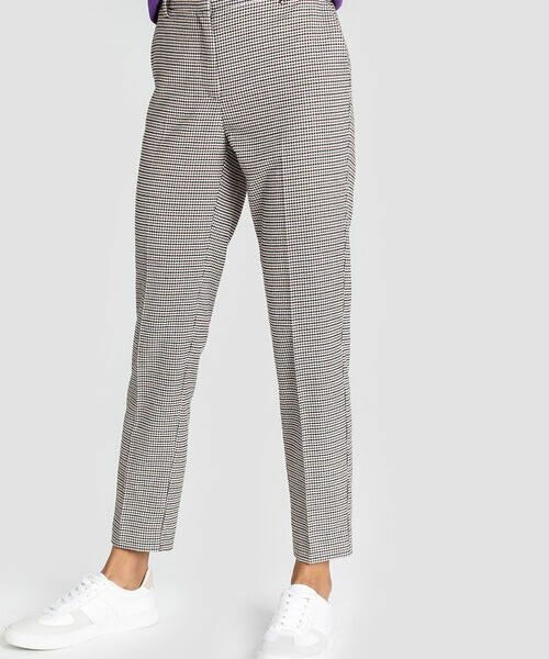 

Прямые брюки в гусиную лапку, Пыльно-коричневый