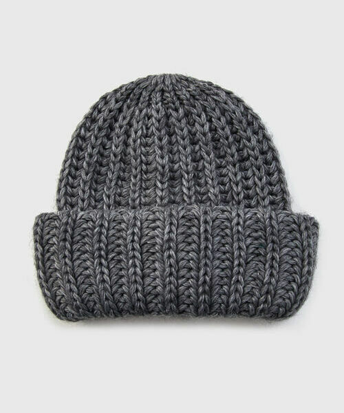 

Шапка с отворотом и шерстью, Серый