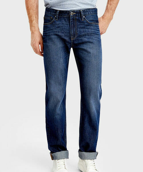 

Базовые прямые джинсы, Синий