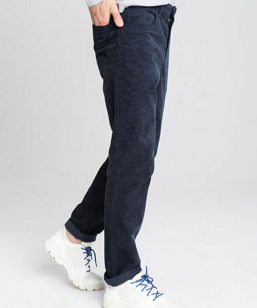 

Брюки «5 карманов» из вельвета, Индиго