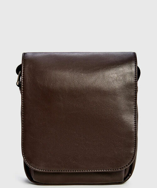 

Сумка с застёжкой-клапаном, Темно-коричневый