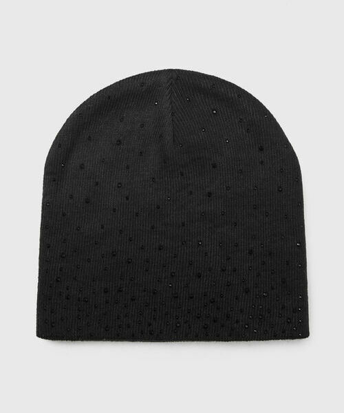 

Базовая шапка с декором, Черный